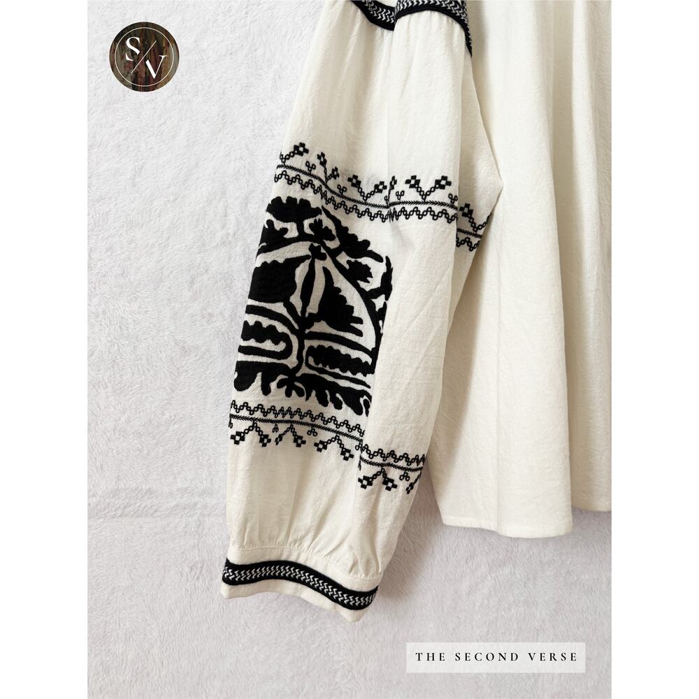 RD & Koko Free People Tallie Embroidered Cotton Tunic Size XL - Picture 6 of 9